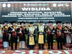 Unila Mewisuda 717 Orang, Rektor Harapkan Kembangkan Ilmu Yang Didapat Selama Kuliah