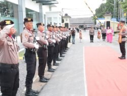 Tradisi Welcome And Farewell Parade Sambut Kapolres Tulang Bawang