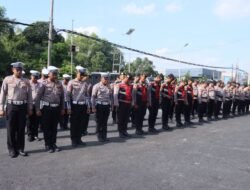 Polres Tulang Bawang Kerahkan Ratusan Personel Gabungan Amankan Rapat Pleno Terbuka Yang Digelar KPU