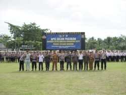 Wujud Nyata Kodim 0426 TB, Berkolaborasi Bersama Dalam Acara Gelar Pasukan Operasi Keselamatan Krakatau Di Polres Tuba