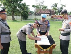 Polres Tulang Bawang Gelar Upacara Sertijab Satu Kasat dan Dua Kapolsek, Berikut Daftar Namanya