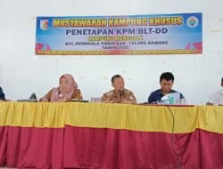 Kakam Kampung Menggala Gelar Rapat Musyawarah Penetapan (KPM) Keluarga Penerima Manfaat