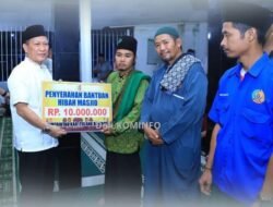 Bupati Tulang bawang Drs.Qudrotul Ihwan.MM menggelar Safari Ramadan 1446Hijriah di masjid Al Ikhlas Kampung Lingai Menggala Timur