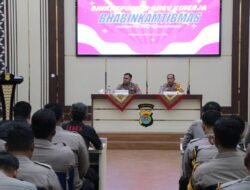 Polres Tulang Bawang Gelar Binkatpuan dan Anev Kinerja Bhabinkamtibmas, Kompol David Sampaikan Pesan Ini