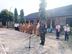 Babinsa 426-03 Rawajitu Jadi Irup Upacara Bendera Merah Putih Di SMPN 9 Rawajitu Utara