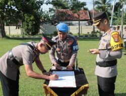 Polres Tulang Bawang Gelar Upacara Sertijab Satu Kasat dan Satu Kapolsek, Berikut Daftar Namanya