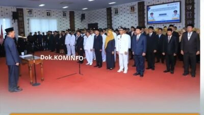 BUPATI TULANG BAWANG LANTIK 130 PEJABAT ADMINISTRATOR DAN PENGAWAS