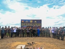 Kapolres Tulang Bawang Hadiri Peletakan Batu Pertama Pembangunan Batalyon Parakon 464 di Lanud Pangeran M. Bunyamin
